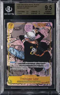 2025 ONE PIECE ROYAL BLOOD MANGA ART SEC #OP10119 TRAFALGAR LAW BGS 9.5 - Image 1