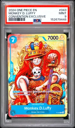 2024 ONE PIECE PROMOS CONVENTION EXCLUSIVE #043 MONKEY D. LUFFY PSA 9 - Image 1