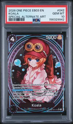 2026 ONE PIECE EB03-HEROINES EDITION SPECIAL ALTERNATE ART #042 KOALA PSA 10 - Image 1