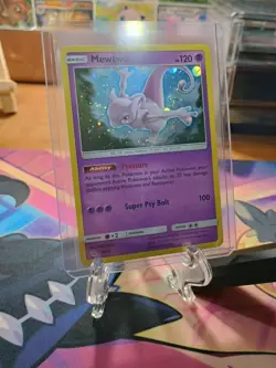 Pokemon TCG Mewtwo SM77 Cosmic Holo Black Star Promo Card Fart SWIRL 🍥 BANGER - Image 2