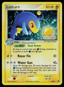Pokemon Card - Lanturn Legend Maker 19/92 Reverse Holo Stamped - Image 1