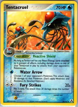 Tentacruel 45/92 Non Holo Legend Maker - Pokemon Card - NM - Image 1