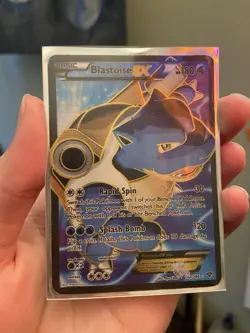 Pokemon Blastoise EX 142/146 Ultra Rare Full Art Holo XY Rapid Spin Card - Image 2