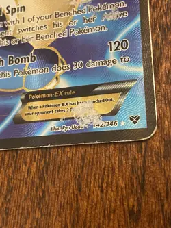 Pokemon Blastoise EX 142/146 Ultra Rare Full Art Holo XY Rapid Spin Card - Image 4