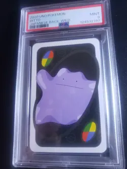 PSA 9 MINT Ditto UNO WILD Japanese Back Pokemon Trading Card Game 2020 - Image 1