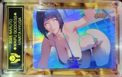 HINATA HYUGA Naruto Anime Waifu Goddess CUSTOM CARD Gold/Black Label - Image 1