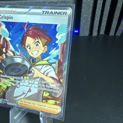Pokemon Trainer Crispin TCG Full Art Holo Ultra Rare Card 164/142 NM Condition - Image 3