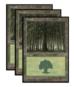 X3 HANDPAINTED MTG LAND CARD ANIME SEXY GIRL - Image 1