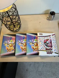 Pokemon Card Scarlet & Violet 151 and Prismatic EVO MEW binders only lot of 4 - Image 1