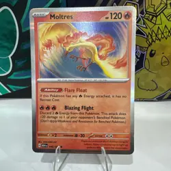 2023 Pokemon TCG Moltres 146 Scarlet & Violet 151 MEW Holo Rare Card NM+ - Image 1