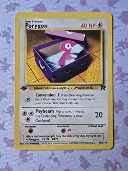 Porygon Team Rocket 1st Edition 48/82 Pokemon Card LP - Image 1