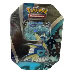 SEALED Pokemon Trading Card Game: Evolutions Tin - Vaporeon 820650809057 - Image 1