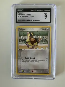 CGC 9 MINT Pidgey 12/17 POP Series 4 2006 Pokemon Card TCG PSA BCG Graded - Image 1