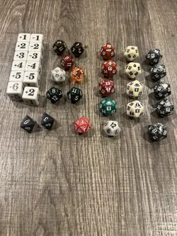 Magic the Gathering MTG Game Die Lot Of 36 - Spin Down Dice And Misc Other Dice - Image 1