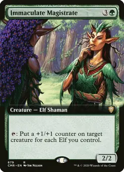 MTG Commander Legends EXTENDED ART R Immaculate Magistrate #679 - Image 1