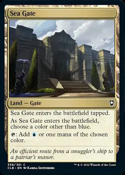 MTG Baldur's Gate *FOIL* C Sea Gate #359 - Image 1