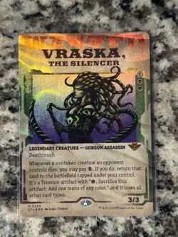 MTG Vraska, the Silencer Showcase Foil Outlaws of Thunder Junction NM - Image 1