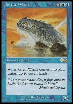 Great Whale X (1) Urza's Saga MTG Excellent/Near Mint (RG) 4RCards - Image 1