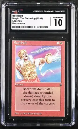 Backdraft, just graded. Legends mtg. CGC 10 Gem Mint! - Image 1