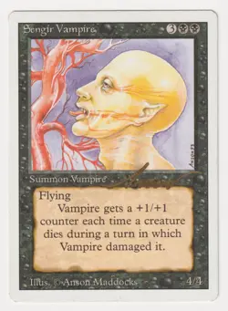 Gold Signed Sengir Vampire HP Revised Edition Artist Anson Maddocks MTG Magic! - Image 1