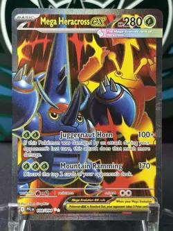Pokemon Mega Heracross EX Phantasmal Flames #108/094 Ultra Rare Full Art Nm - Image 1