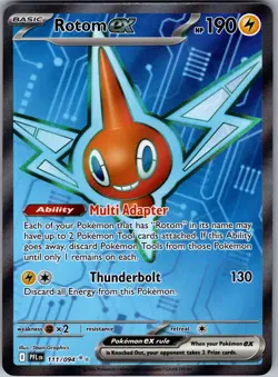 Rotom ex 111/094 Ultra Rare Phantasmal Flames Pokemon Near Mint - Image 1