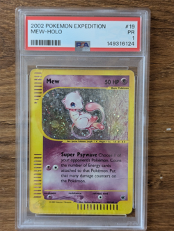 2002 Pokemon Expedition PSA 1 Mew #55 Holo E-Reader Foil WOTC FRESH SLAB - Image 1