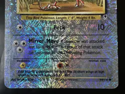 2002 Pokemon Legendary Collection 94/110 Spearow Reverse Holo (DMG) - Image 3