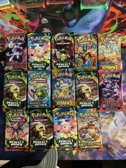 Mixed Pokemon Booster Pack Lot 14 Packs Destin Rivals, Mega E, Etc Brand New Sea - Image 2