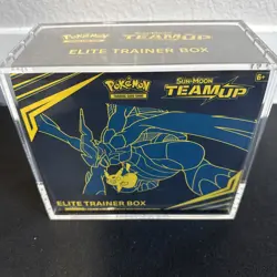 Pokemon Sun & Moon Team Up Elite Trainer Box ETB with Acrylic Case - Image 1