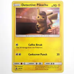 Pokemon TCG Detective Pikachu SM190 Promo Holo LP Light Play - Image 1