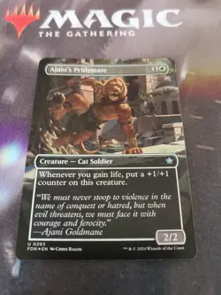 Mtg. Ajani's Pridemate. Foil Borderless. Foundations. Pack Fresh - Image 1
