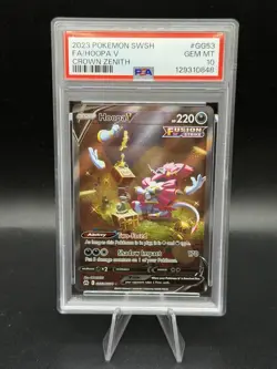 2023 POKEMON SWORD & SHIELD CROWN ZENITH #GG53 FULL ART/HOOPA V PSA 10 - Image 1