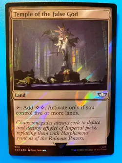 MTG 1x SURGE FOIL Temple of the False God Commander Warhammer 40K Magic x1 NM - Image 1