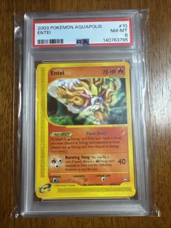 2003 POKEMON AQUAPOLIS #10 ENTEI PSA 8 - Image 1