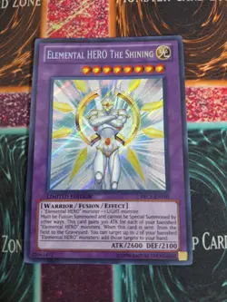 Yu-Gi-Oh! Elemental HERO The Shining PRC1-ENV01 Limited Secret Rare Near Mint b2 - Image 1
