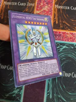 Yu-Gi-Oh! Elemental HERO The Shining PRC1-ENV01 Limited Secret Rare Near Mint b2 - Image 2
