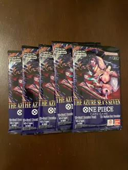 One Piece The Azure Sea’s Seven OP-14 & EB-04 Five 5 Booster Packs Lot English E - Image 1