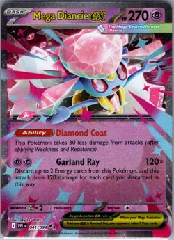 Mega Diancie ex 041/094 ME02: Phantasmal Flames - Pokemon Card - NM - Image 1