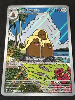 Alolan Dugtrio 208/191 Sv08: Surging Sparks Illustration Rare Pokemon Card NM - Image 1