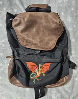 Vtg 1996 Magic The Gathering Backpack With Shivan Dragon Wizards Of The Coast - Image 1