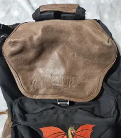 Vtg 1996 Magic The Gathering Backpack With Shivan Dragon Wizards Of The Coast - Image 2