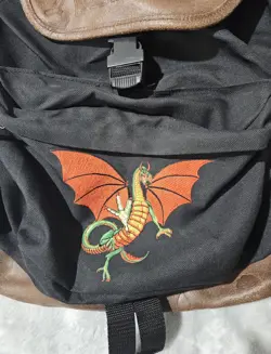 Vtg 1996 Magic The Gathering Backpack With Shivan Dragon Wizards Of The Coast - Image 3