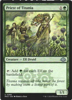 Priest of Titania 286 UC Modern Horizons 3 Magic: The Gathering NM/M - Image 1