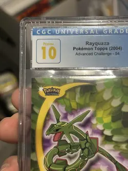 2004 Topps Pokemon Advanced Challenge # 54 RAYQUAZA CGC 10 PRISTINE - POP 1 !!! - Image 3