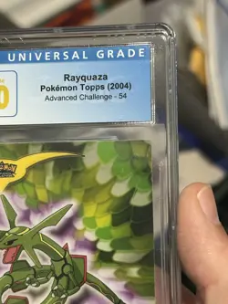 2004 Topps Pokemon Advanced Challenge # 54 RAYQUAZA CGC 10 PRISTINE - POP 1 !!! - Image 4