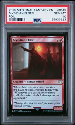 2025 MAGIC: THE GATHERING FINAL FANTASY FOIL #0145 MYSIDIAN ELDER PSA 10 - Image 1