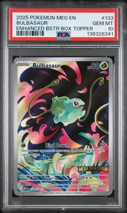 2025 Pokemon Mega Evolution Bulbasaur Stamped 133 PSA 10 - Image 1