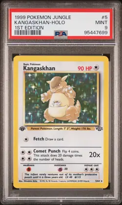 1999 Pokemon Jungle Kangaskhan Holo 1st Edition 5 PSA 9 - Image 1