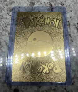 Pikachu gold Foil Read Card Has Some Of The Back Foil Chipped Off Pokemon Used - Image 3